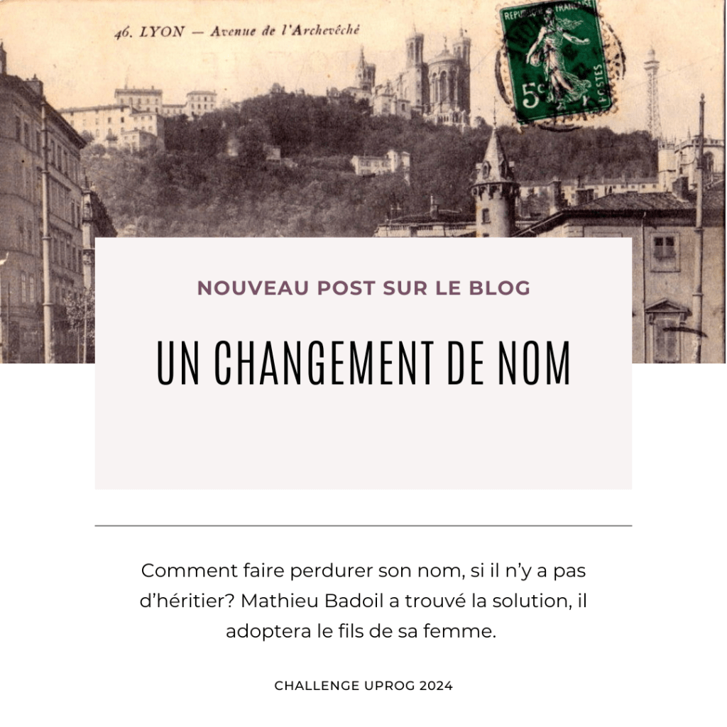 Un changement de nom : une adoption en&nbsp;1848.