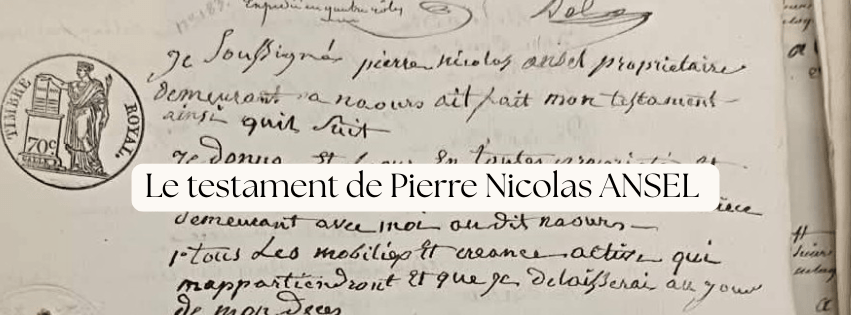 le testament de pierre nicolas ansel à naours somme picardie
